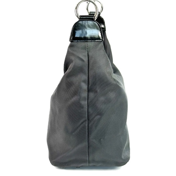 GUCCI Authentic Bamboo Shoulder Hand Bag Black Nylon Enamel. EUC! - Picture 10 of 16